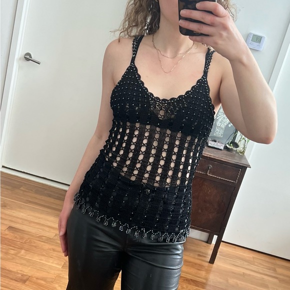 Paloma Wool Tops - Vintage Y2K Beaded Tank Top